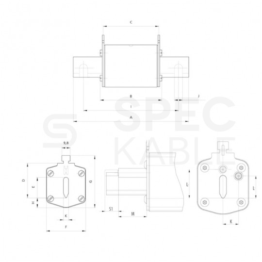 Bezpiecznik nożowy Wkładka topikowa, przemysłowa zwłoczna KOMBI NH000, NH00C gG/gL 32A 500V ETI