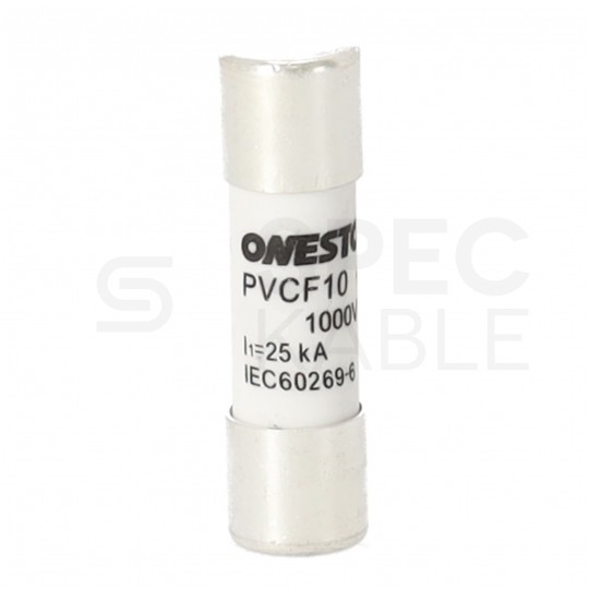 Bezpiecznik rurkowy Wkładka topikowa solarna gPV 3A 10x38mm (1000V DC) ONESTO