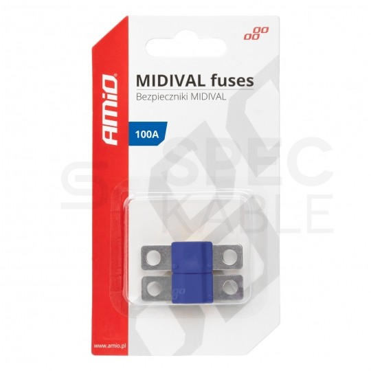 Bezpiecznik samochodowy MIDIVAL MTA 100A AMIO Blister 2szt