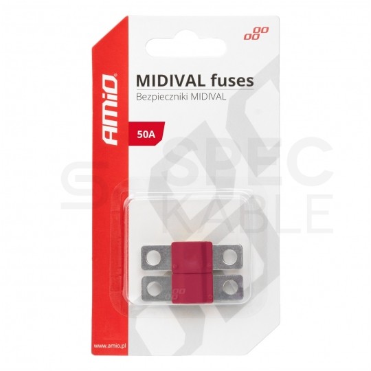 Bezpiecznik samochodowy MIDIVAL MTA 50A AMIO Blister 2szt