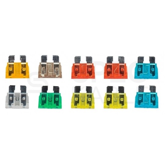 Bezpieczniki samochodowe MINI 5A-30A, STANDARD 5A-30A i MAXI 20A-100A Komplet 88szt NEO 11-993