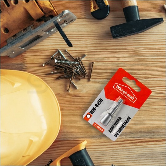 Bit do wkrętarki SW-8 50mm z magnesem 1/4" HEX pod wkręty z łbem 6-kątnym KLIMAS