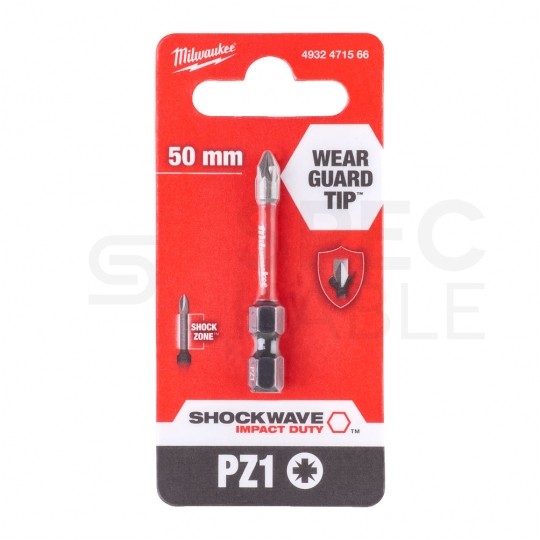 Bit udarowy do wkrętarki PZ1 50mm 1/4" HEX Shockwave MILWAUKEE