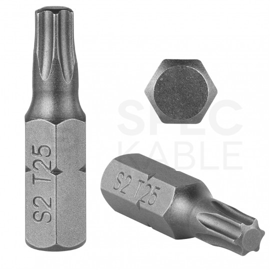 Bity do wkrętarki TORX TX25 25mm 1/4" HEX KLIMAS 2szt
