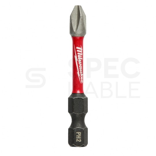 Bity udarowe do wkrętarki PH2 50mm 1/4" HEX Shockwave MILWAUKEE 10szt