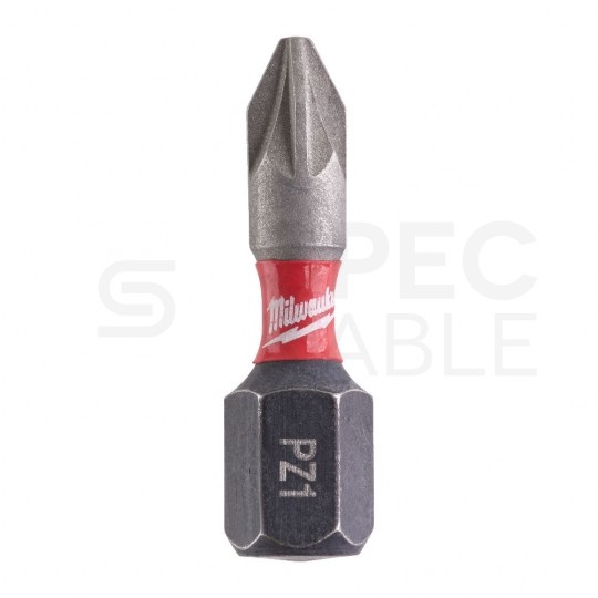 Bity udarowe do wkrętarki PZ1 25mm 1/4" HEX Shockwave MILWAUKEE 2szt