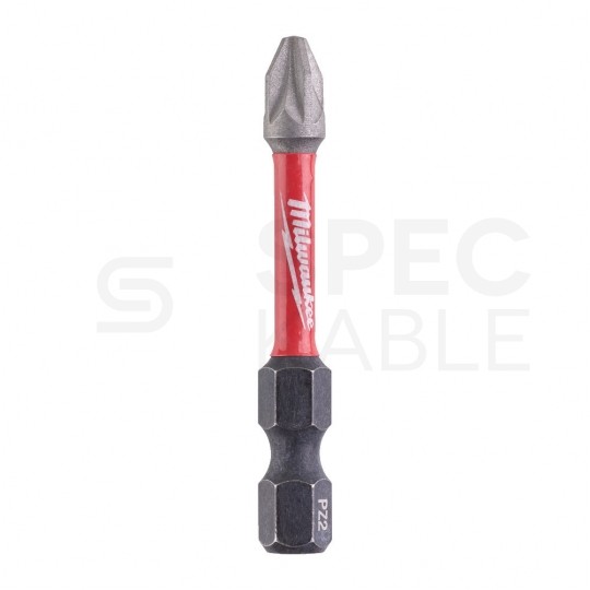 Bity udarowe do wkrętarki PZ2 50mm 1/4" HEX Shockwave MILWAUKEE 10szt