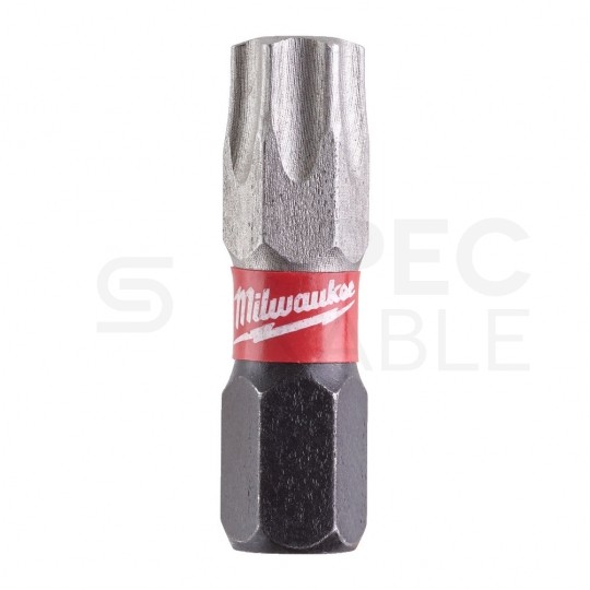 Bity udarowe do wkrętarki TORX TX40 25mm 1/4" HEX Shockwave MILWAUKEE 25szt