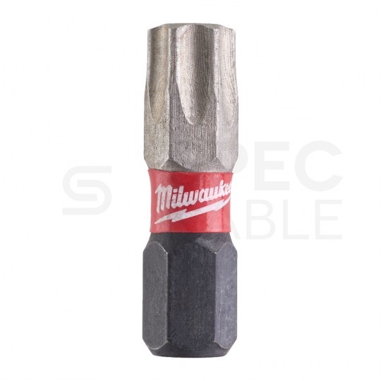 Bity udarowe do wkrętarki TORX TX40 25mm 1/4" HEX Shockwave MILWAUKEE 2szt