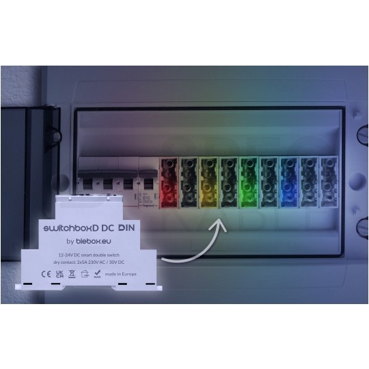 BleBox switchBox DIN Inteligentny przełącznik 2-kanałowy Wi-Fi na szynę DIN / TH35 12-24V SMARTHOME