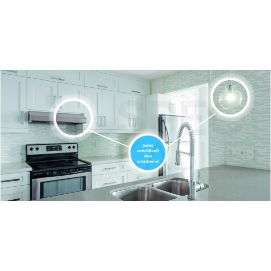 BleBox switchBoxD Inteligentny włącznik 2-kanałowy Wi-Fi podwójny przekaźnik ON/OFF 230V SMARTHOME