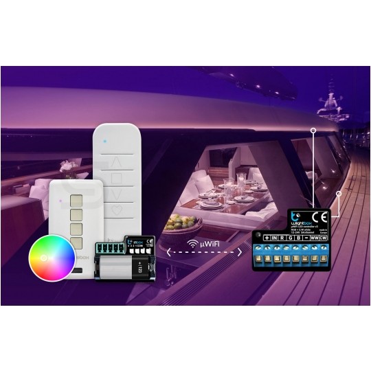 BleBox wLightBox Inteligentny sterownik RGBWW + CCT Wi-Fi do oświetlenia taśm LED 12/24V SMARTHOME