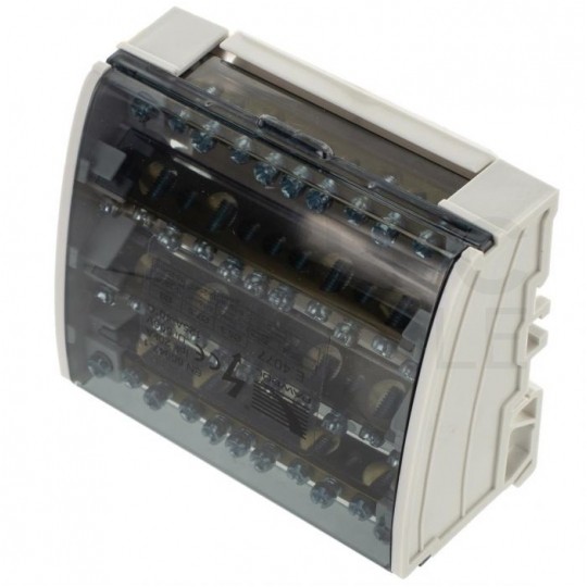 Blok rozdzielczy modułowy Listwa łączeniowa 4x11 160A na szynę DIN TH35 4x (16x 35mm2 + 28x 10mm2) PAWBOL