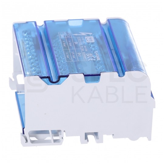 Blok rozdzielczy modułowy Listwa łączeniowa 4x13 40A na szynę DIN TH35 4x (2x 6-16mm2 + 11x 1,5-4mm2) FJ-413/40B HEDO