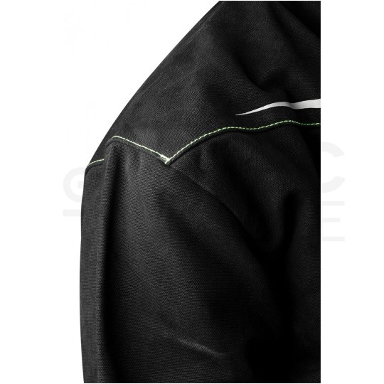 Bluza, kurtka robocza wzmocnienia na łokciach PREMIUM PRO czarna z neonowo-zielonymi przeszyciami rozmiar S/48 NEO 81-214-S