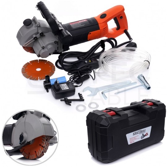 Bruzdownica elektryczna 3000W, tarcza 133x20mm w zestawie z walizką Kraft&Dele