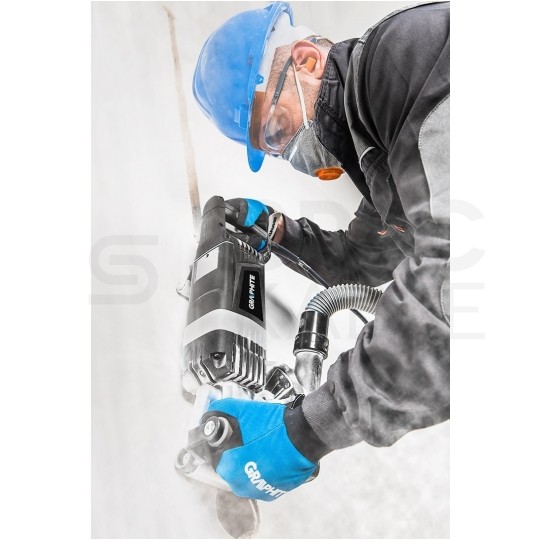 Bruzdownica sieciowa 230V 2400W w zestawie z trzema tarczami 150x22,2mm i walizką GRAPHITE 59G371