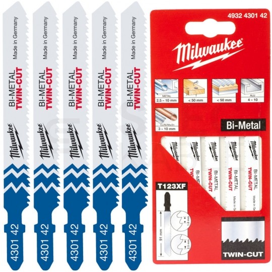 Brzeszczot do wyrzynarki bi-metalowe uniwersalne 91/1,8mm op. 5szt MILWAUKEE