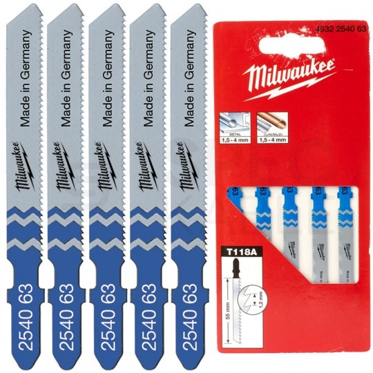 Brzeszczot do wyrzynarki do metalu 55/1,2mm op. 5szt MILWAUKEE
