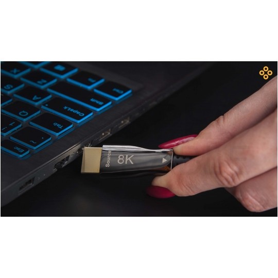 CLAROC Kabel optyczny HDMI 2.1 AOC 8K Ultra High Speed 8K@60 4K@120 15m