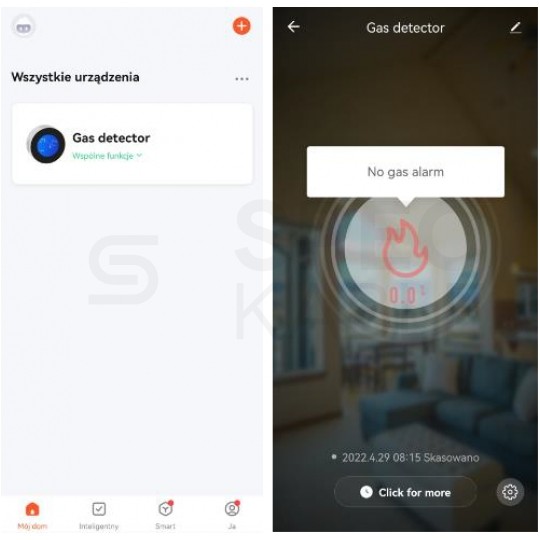 Czujnik gazu ziemnego + propan-butan (LPG) TUYA WiFi CGZ-02 ZAMEL