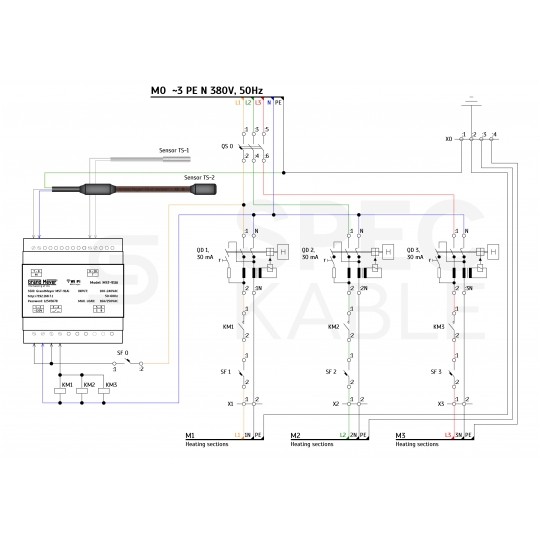 Czujnik obecności wody roztopowej i opadów atmosferycznych dla MST-91Ai 3m TS-2 GRAND MEYER