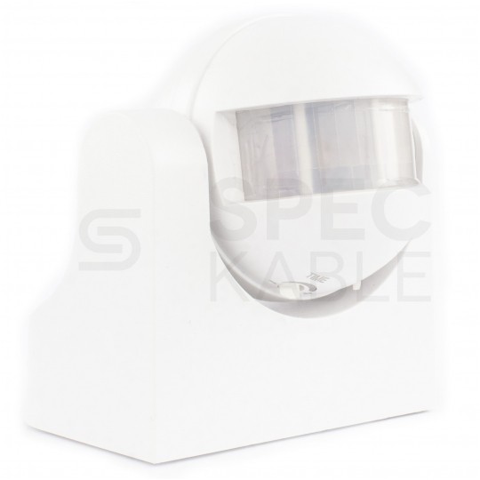 Czujnik ruchu automatyczny PIR, detektor natynkowy okrągły 1200W 230V 180st. IP44 o zasięgu działania do 12m biały BEMKO