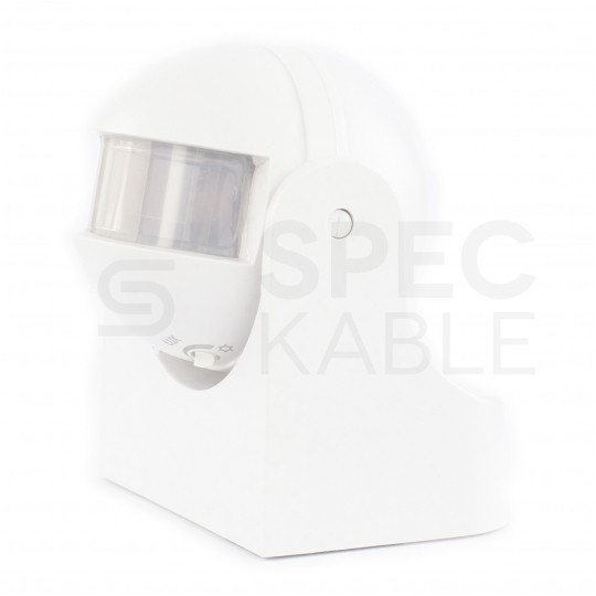 Czujnik ruchu automatyczny PIR, detektor natynkowy okrągły 1200W 230V 180st. IP44 o zasięgu działania do 12m biały BEMKO