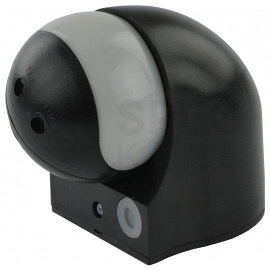 Czujnik ruchu automatyczny PIR, detektor natynkowy okrągły 1200W 230V 180st. IP44 o zasięgu działania do 12m czarny ORNO