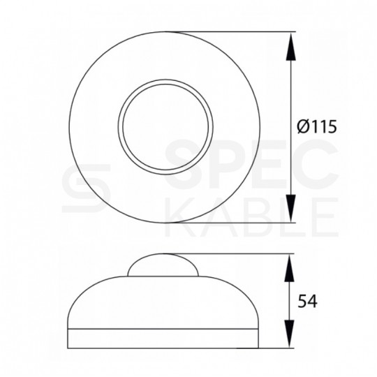 Czujnik ruchu automatyczny PIR, detektor natynkowy okrągły 1200W 230V 360st. o zasięgu działania do 6m biały BEMKO