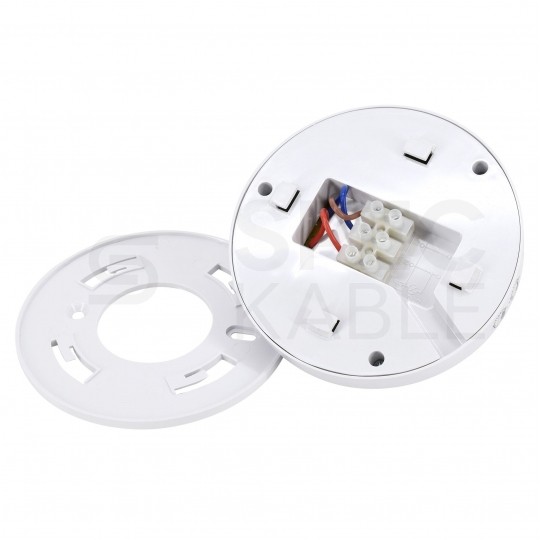 Czujnik ruchu automatyczny PIR, detektor natynkowy okrągły 1200W 230V 360st. o zasięgu działania do 6m biały BEMKO