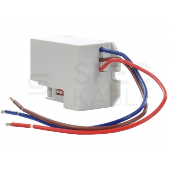 Czujnik ruchu automatyczny PIR, detektor z zewnętrznym sensorem / sondą 800W 230V 360st. o zasięgu działania do 6m biały BEMKO