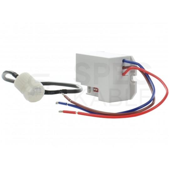 Czujnik ruchu automatyczny PIR, detektor z zewnętrznym sensorem / sondą 800W 230V 360st. o zasięgu działania do 6m biały BEMKO