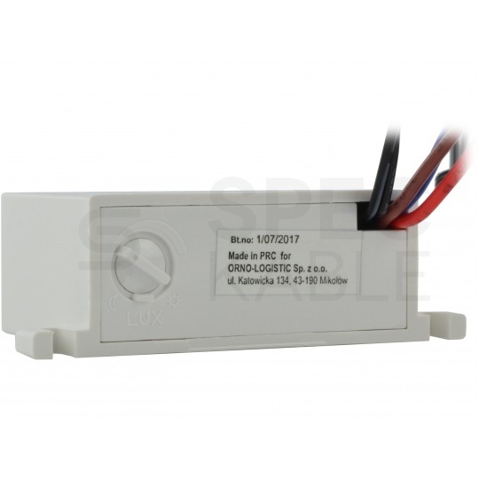 Czujnik zmierzchowy automatyczny natynkowy regulowany z zewnętrznym sensorem / sondą 2000W 10A 230V IP54 biały ORNO