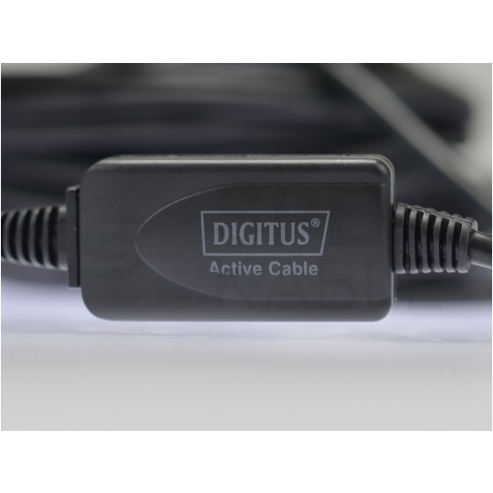 DIGITUS Kabel przedłużacz aktywny USB 2.0 A (wtyk / gniazdo) czarny 10m ze wzmacniaczem