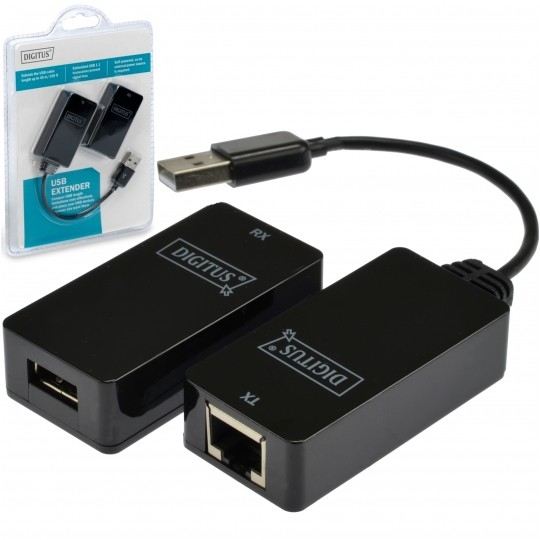 DIGITUS Przedłużacz USB 1.1 do 45m pod kabel kat.5e, kat.6