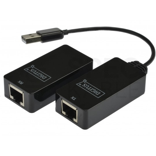DIGITUS Przedłużacz USB 1.1 do 45m pod kabel kat.5e, kat.6