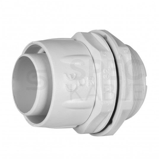 Dławik Dławnica do rur karbowanych giętkich GUS (RSF) fi: 25mm IP65 szara