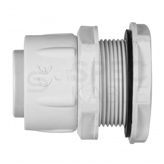 Dławik Dławnica do rur karbowanych giętkich GUS (RSF) fi: 25mm IP65 szara