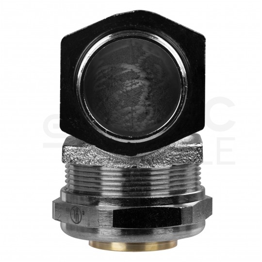 Dławik Dławnica metalowa M20x1,5 kątowa 90° do rur karbowanych Anaconda 20mm IP65 z pierścieniem poliamidowym ANAMET