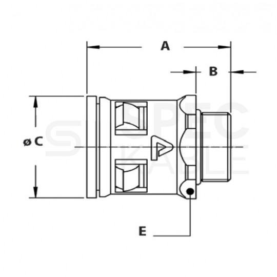 Dławik Dławnica metalowa M25x1,5 do rur karbowanych Ana-Quick roz.17 IP68 ANAMET
