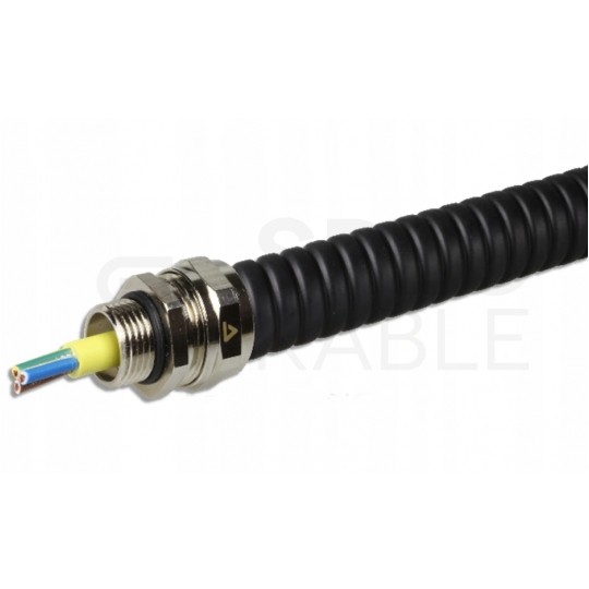 Dławik Dławnica metalowa M40x1,5 do rur karbowanych Anaconda 40mm IP65 z pierścieniem poliamidowym ANAMET