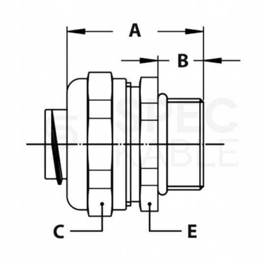Dławik Dławnica metalowa PG29 do rur karbowanych Anaconda 32mm IP65 z pierścieniem poliamidowym ANAMET