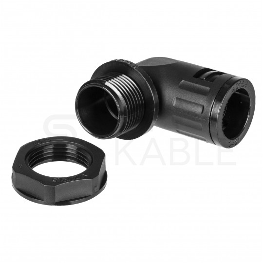 Dławik Dławnica poliamidowa M20x1,5 kątowa 90° do rur karbowanych Ana-Quick roz.12 IP65 ANAMET