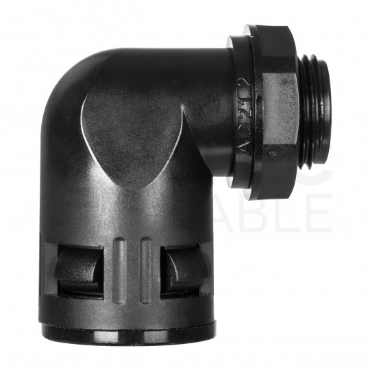 Dławik Dławnica poliamidowa M25x1,5 kątowa 90° do rur karbowanych Ana-Quick roz.17 IP65 ANAMET