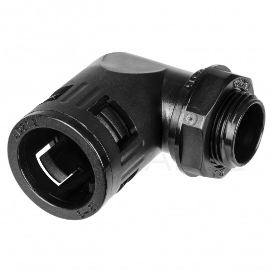 Dławik Dławnica poliamidowa M25x1,5 kątowa 90° do rur karbowanych Ana-Quick roz.17 IP65 ANAMET
