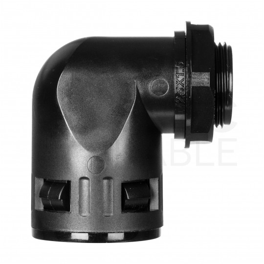 Dławik Dławnica poliamidowa M25x1,5 kątowa 90° do rur karbowanych Ana-Quick roz.23 IP65 ANAMET