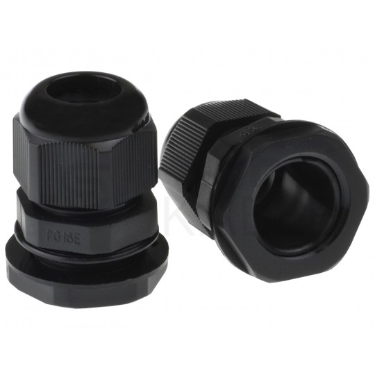 Dławik kablowy Dławnica izolacyjna plastikowa PG7 H czarna IP68