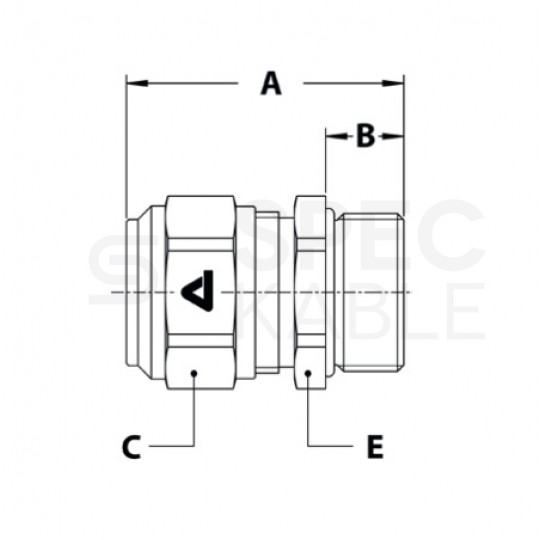 Dławik kablowy Dławnica metalowa Anaconda M20x1,5 do przewodów 6-12mm IP68 z podwójną uszczelką ANAMET