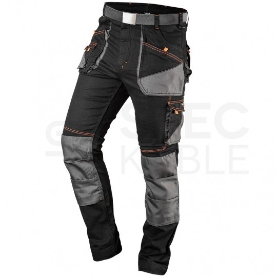 Długie spodnie monterskie HD SLIM robocze z paskiem rozmiar XXL/56 NEO 81-238-XXL